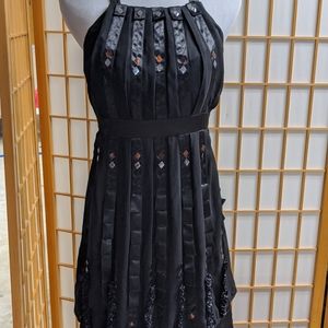 Sue Wong Black Silk Dress 6